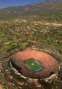 Aerial shot of stadium